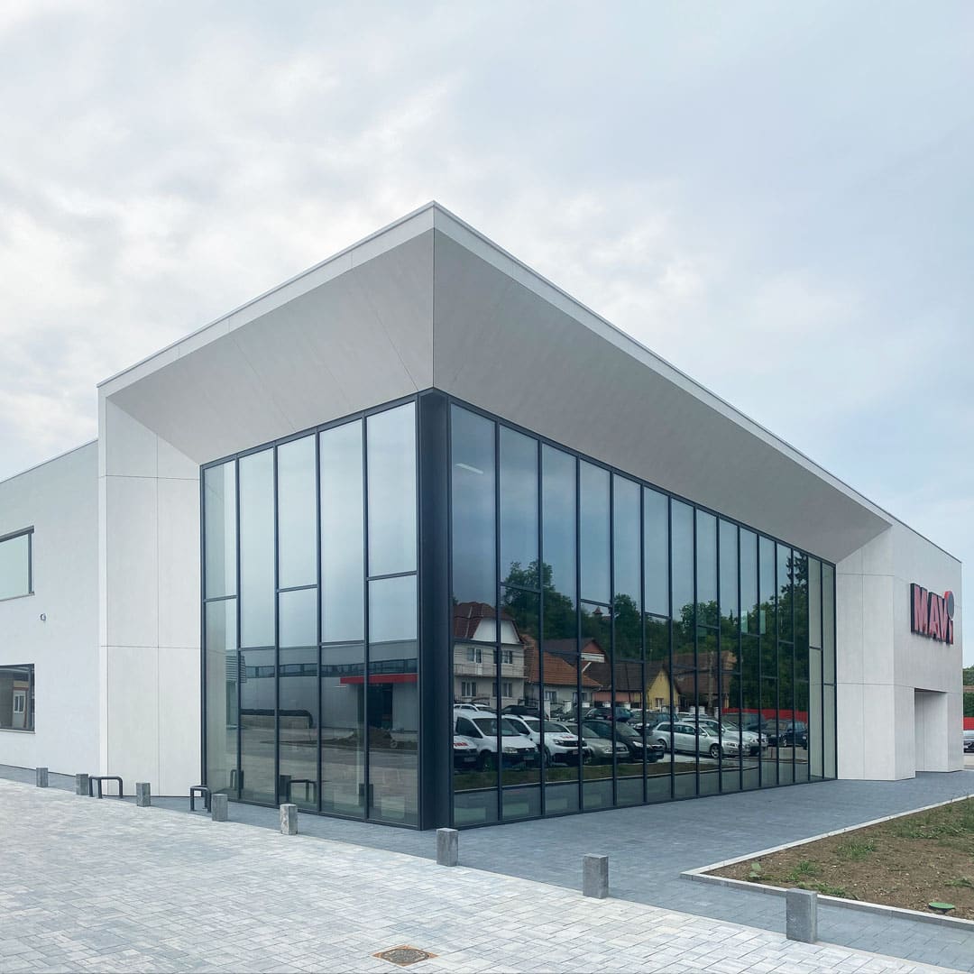 Industrial & corporate façade project — MAVI production facility